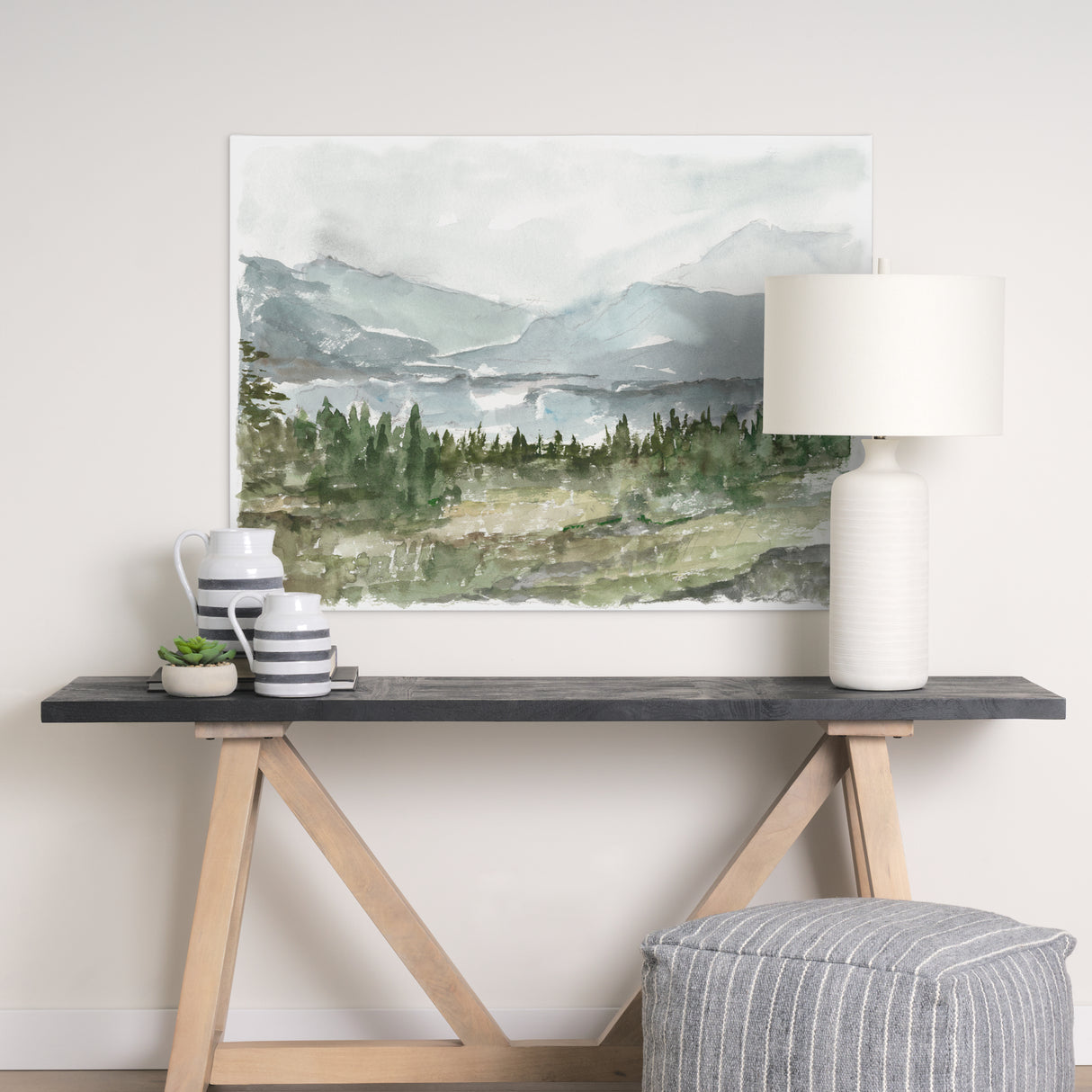 Overcast Reservoir II by Ethan Harper a Hand Embellished Textured Canvas from Mercana - Luna Furniture
