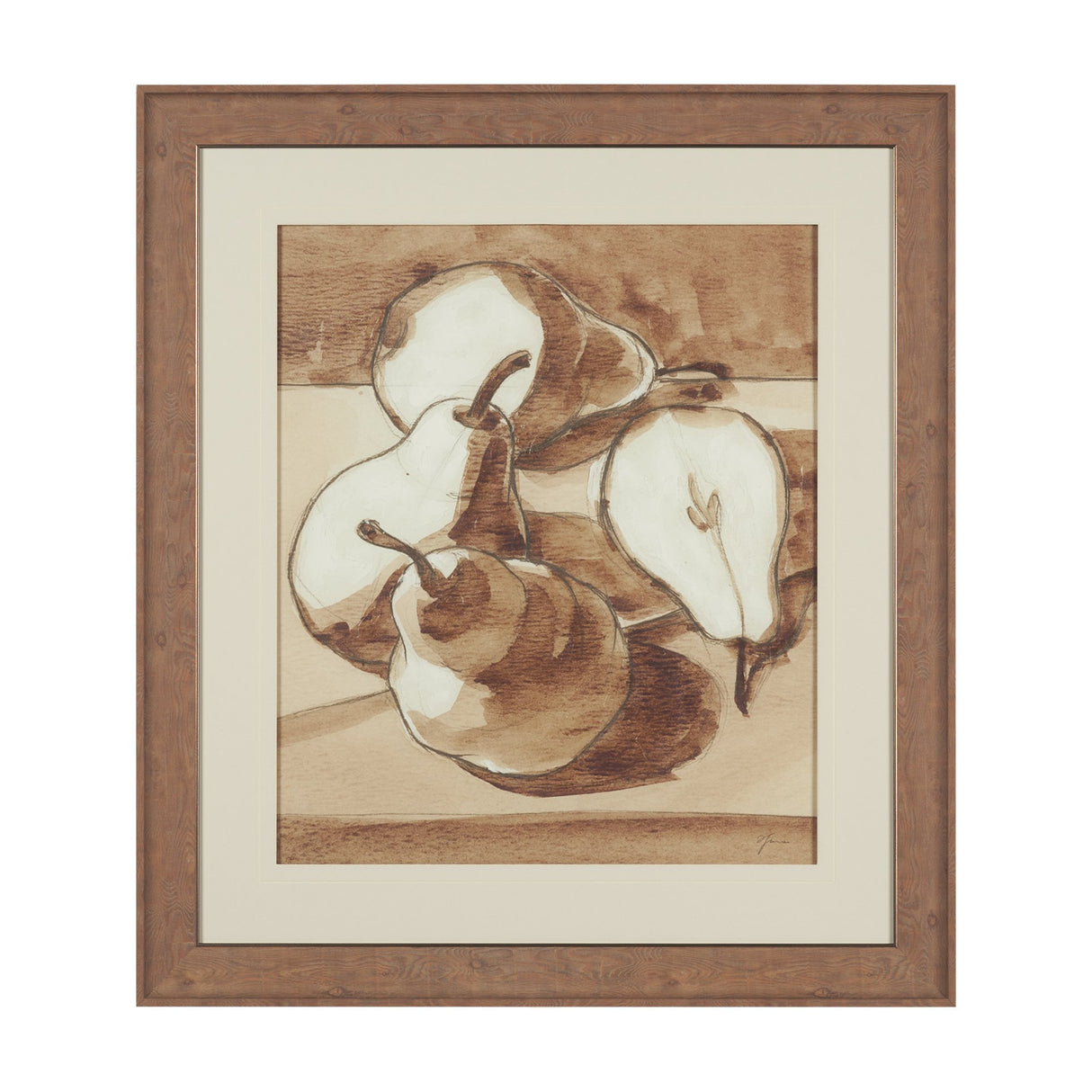 Pear Study II by Mercana Studio Hand Embelished Textured Framed Artwork Matted under Glass from Mercana - Luna Furniture