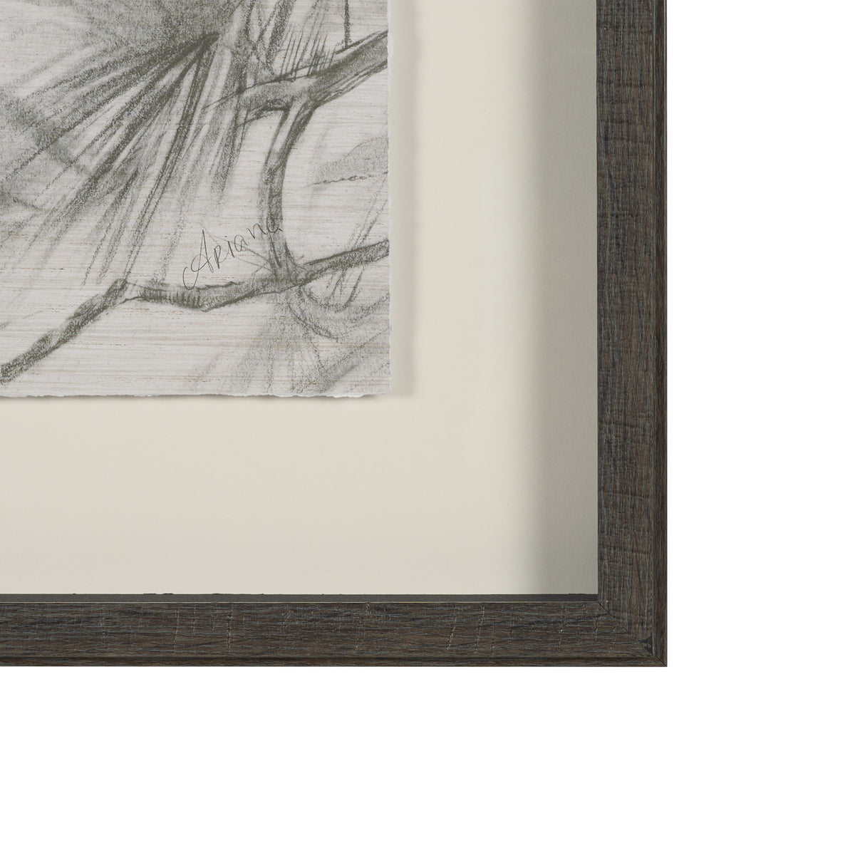 Ponderosa Whisper R by Mercana Studio Hand Embelished Framed Artwork Matted under Glass from Mercana - Luna Furniture