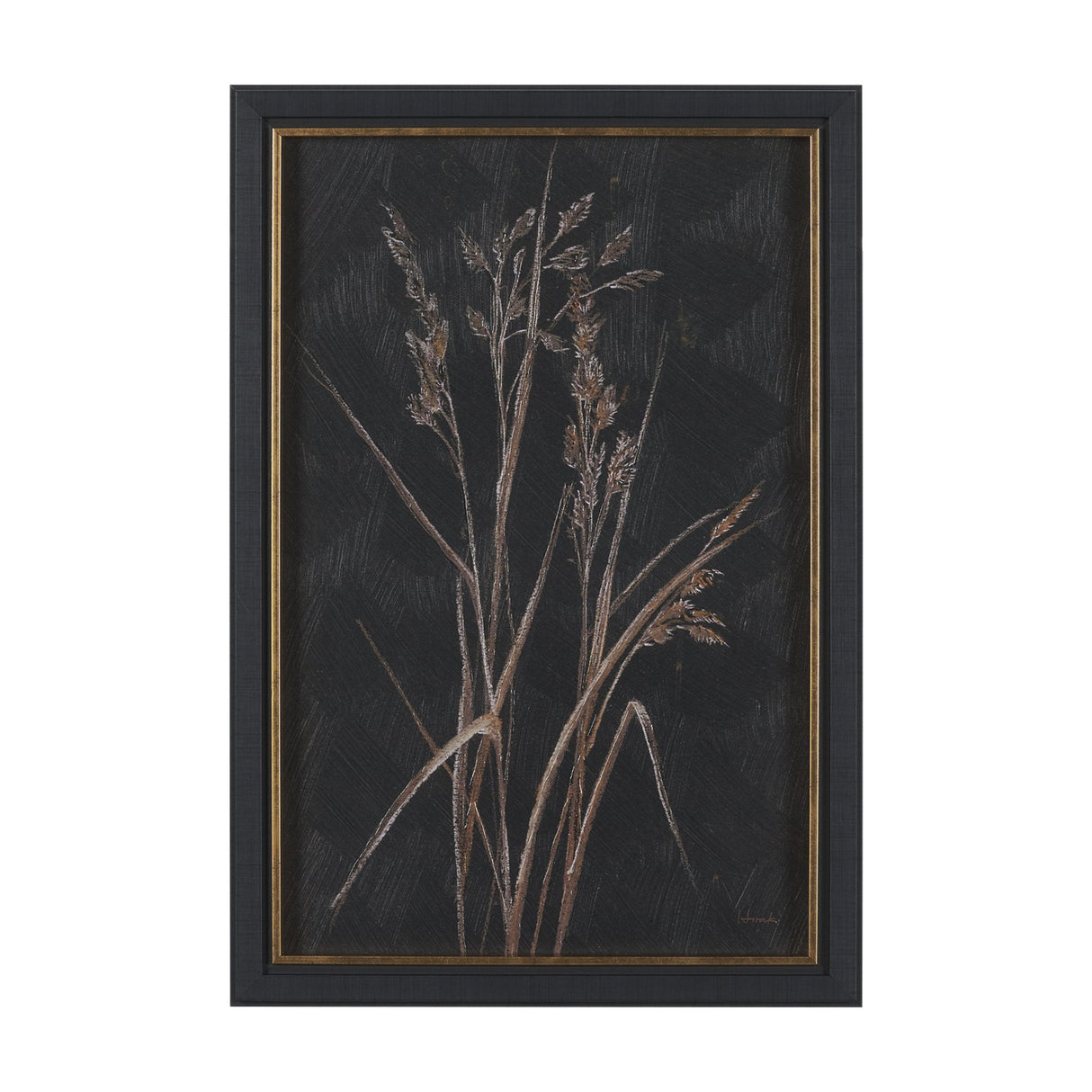 Golden Grasses I by Mercana Studio Hand Embelished Textured Framed Artwork Matted from Mercana - Luna Furniture