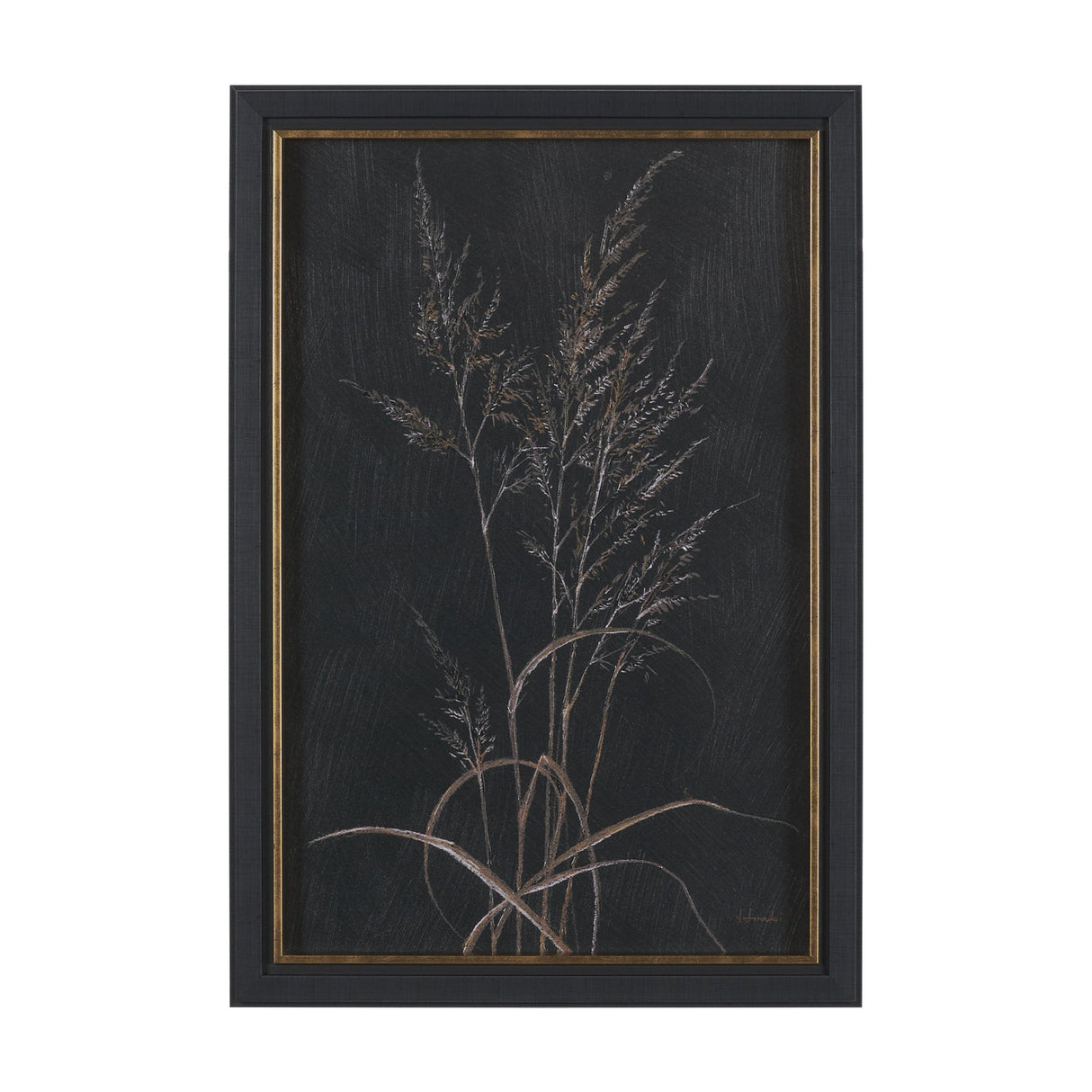 Golden Grasses II by Mercana Studio Hand Embelished Textured Framed Artwork Matted from Mercana - Luna Furniture