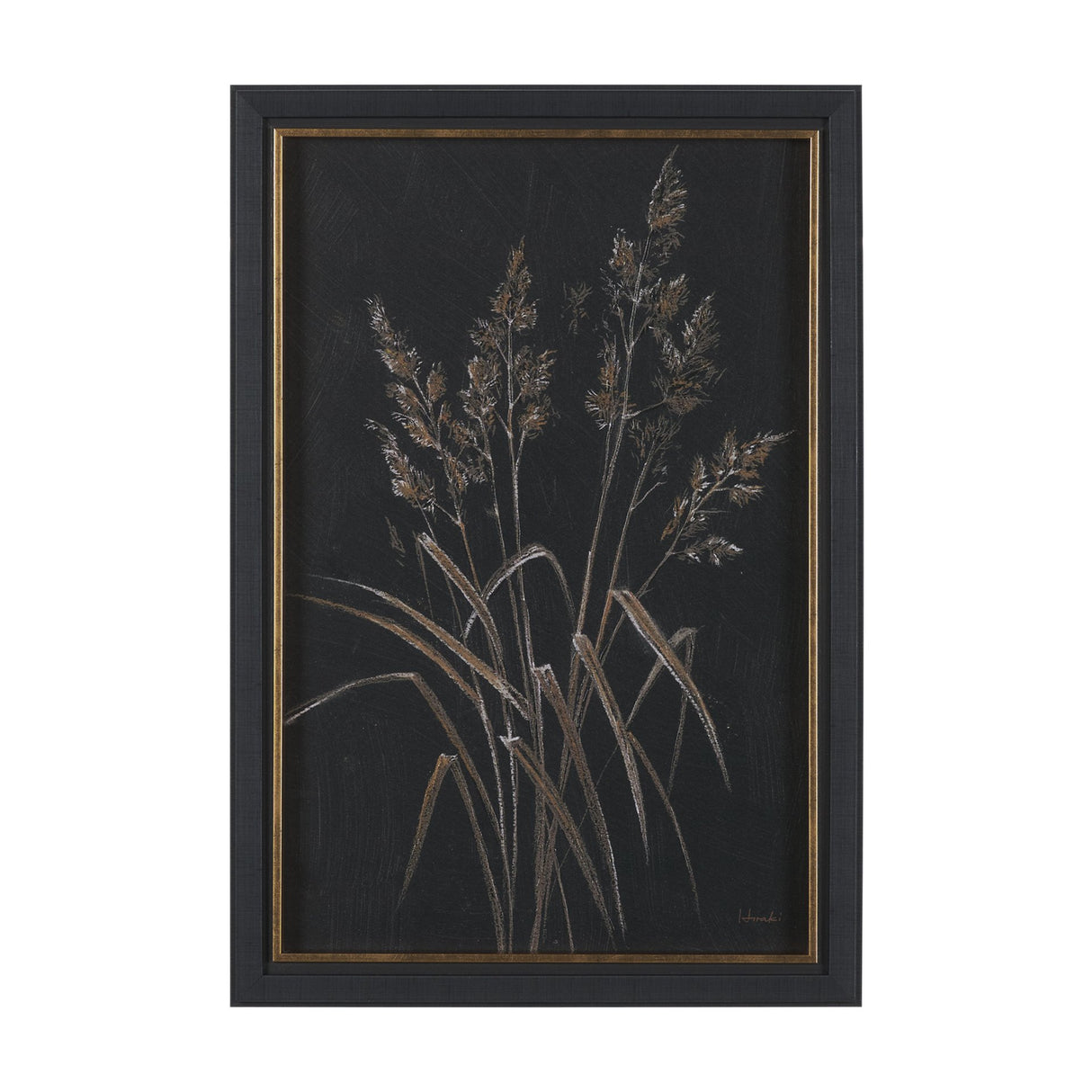 Golden Grasses V by Mercana Studio Hand Embelished Textured Framed Artwork Matted from Mercana - Luna Furniture