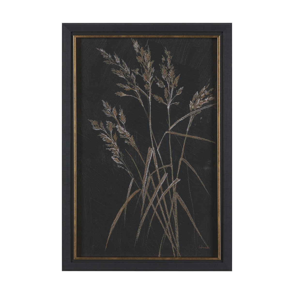 Golden Grasses VI by Mercana Studio Hand Embelished Textured Framed Artwork Matted from Mercana - Luna Furniture