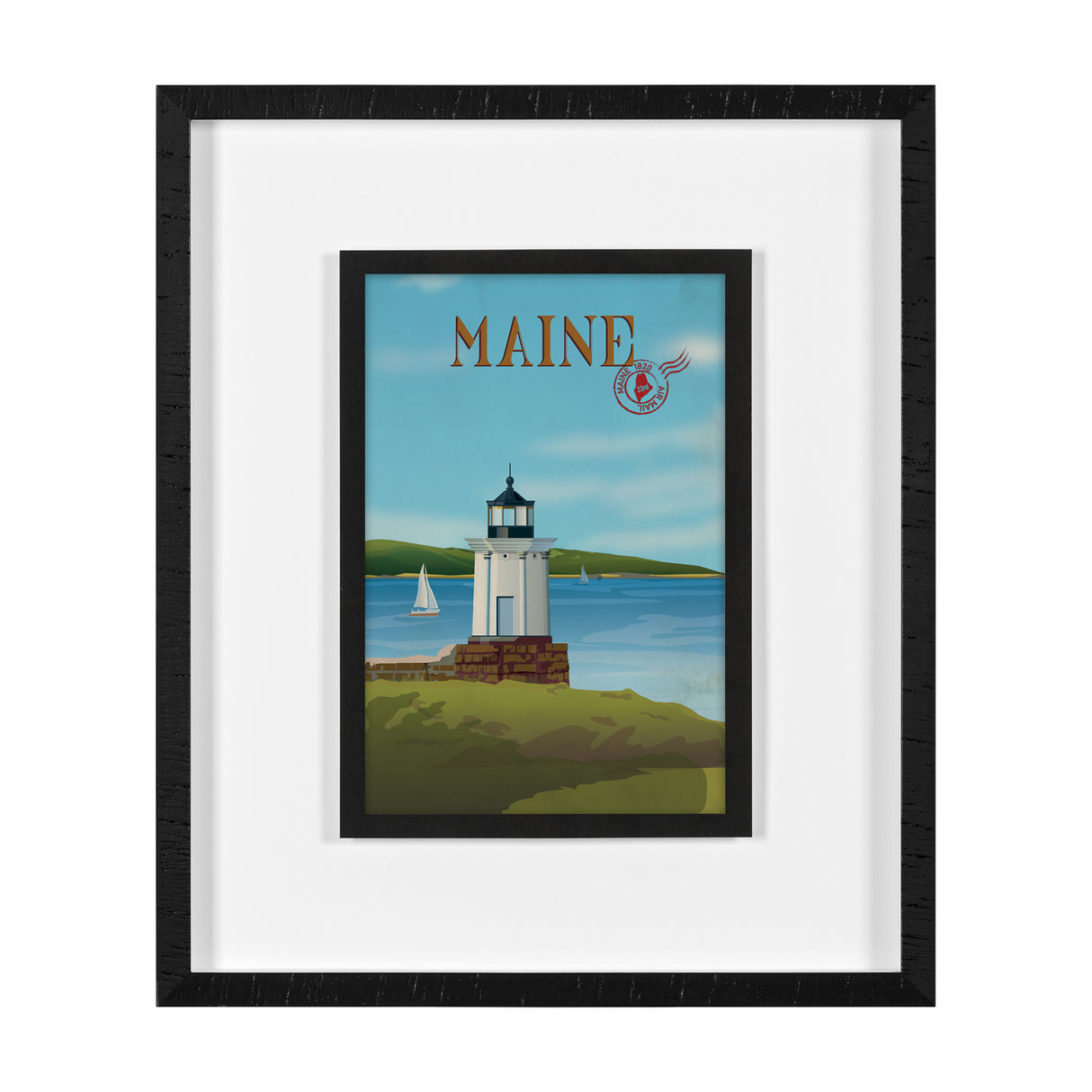 Maine GO (M) by Mercana Studio Framed Artwork Matted under Glass from Mercana - Luna Furniture