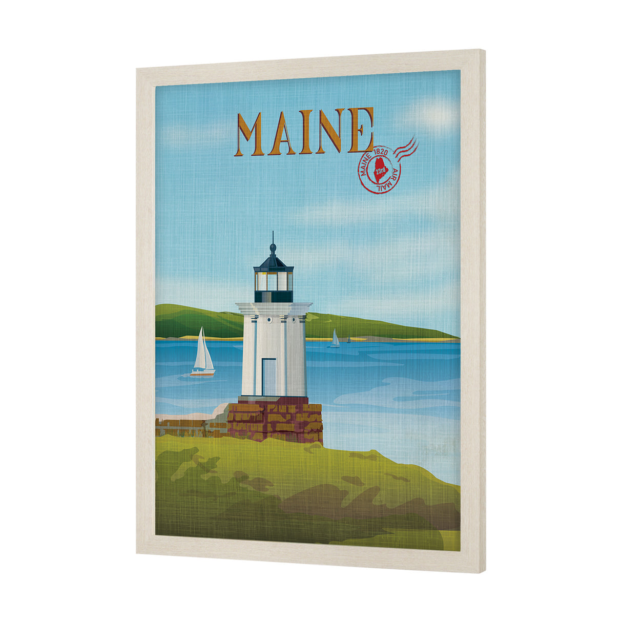 Maine GO (L) by Mercana Studio Textured Framed Artwork Matted from Mercana - Luna Furniture