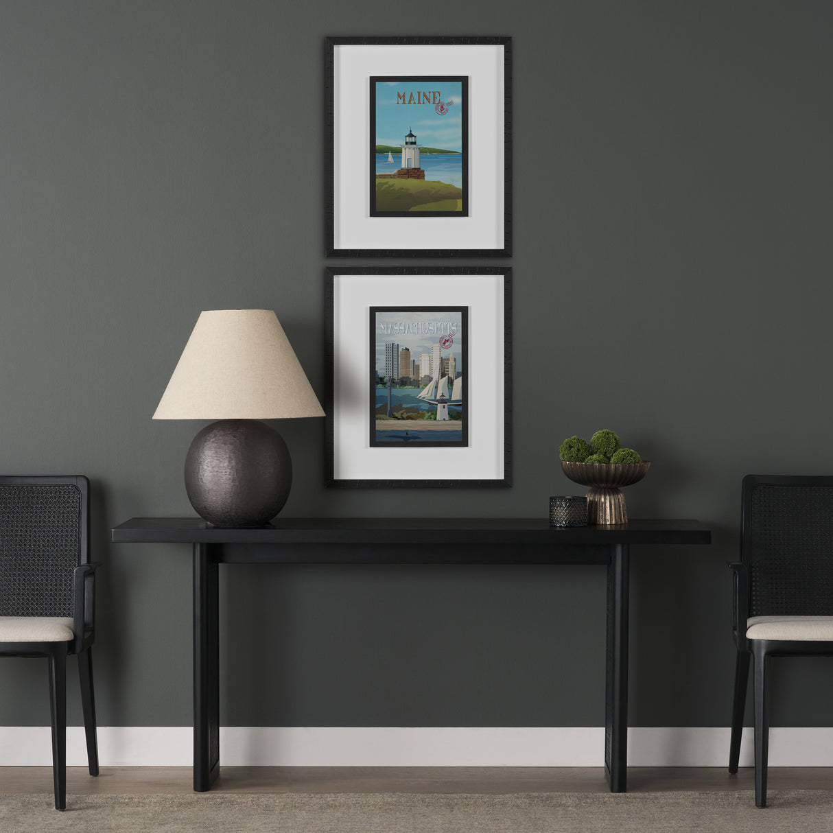 Maine GO (M) by Mercana Studio Framed Artwork Matted under Glass from Mercana - Luna Furniture