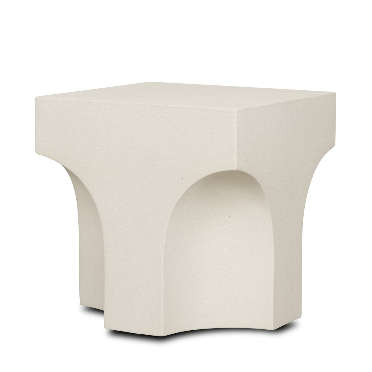 Bunda Square Sculptural Stone Finish Accent Table from Mercana - Luna Furniture