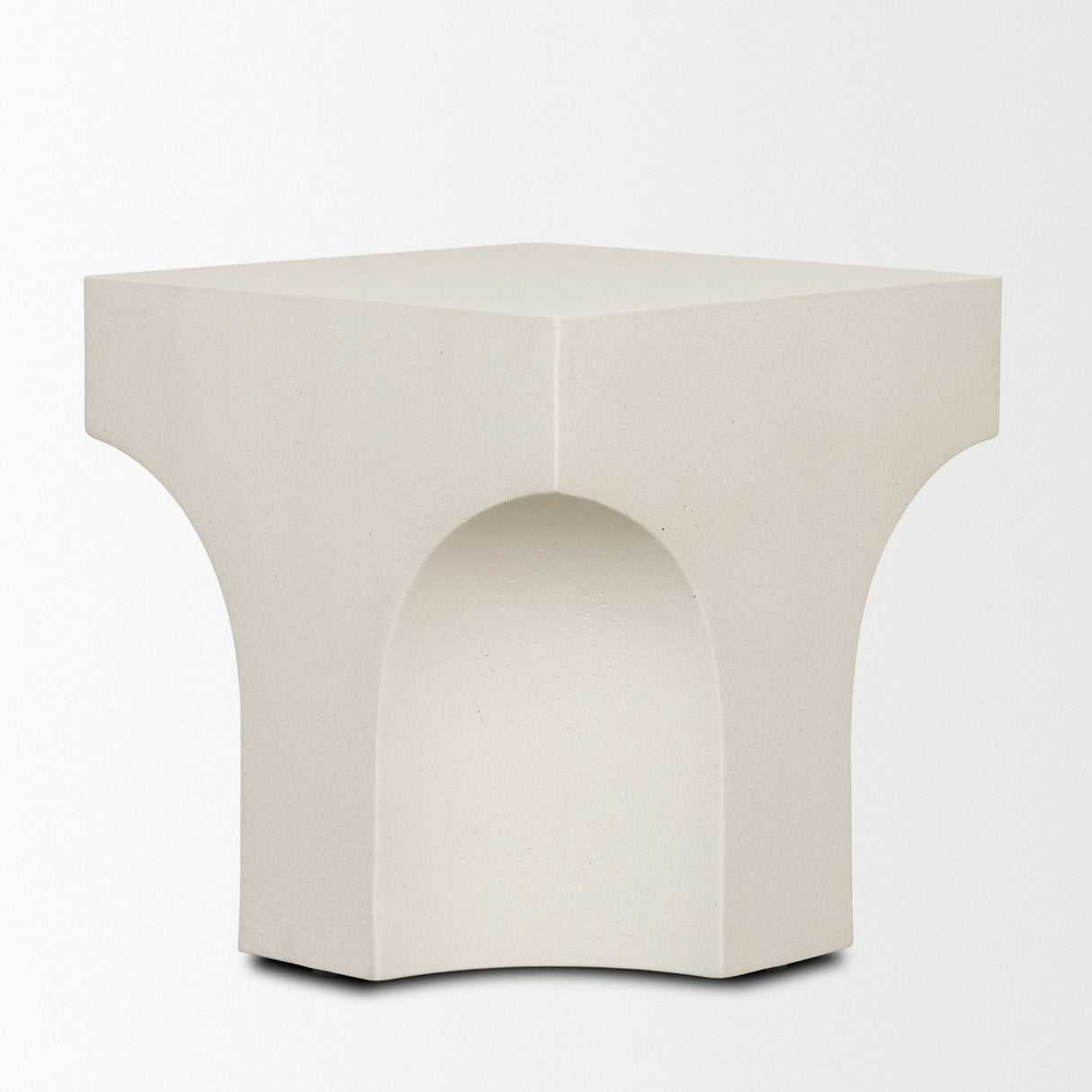 Bunda Square Sculptural Stone Finish Accent Table from Mercana - Luna Furniture