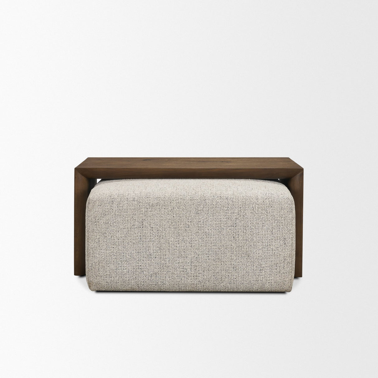 Trayden Gray Fabric w/ Brown Slider Top Coffee Table 55.0X 37.0X 46.0 (cm) from Mercana - Luna Furniture