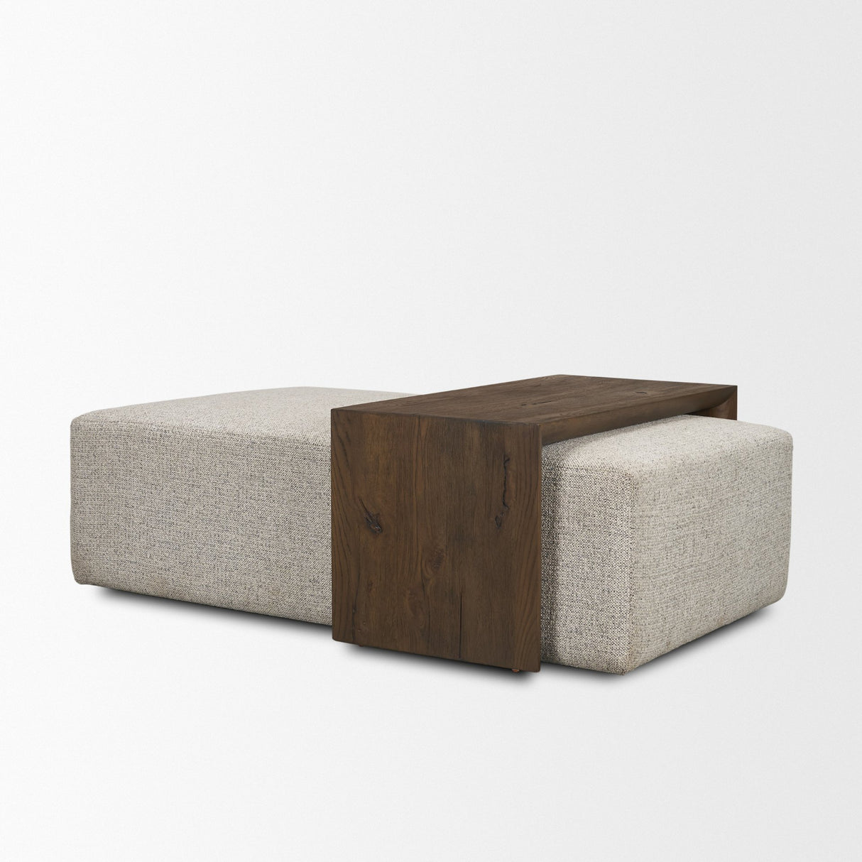 Trayden Gray Fabric w/ Brown Slider Top Coffee Table 55.0X 37.0X 46.0 (cm) from Mercana - Luna Furniture