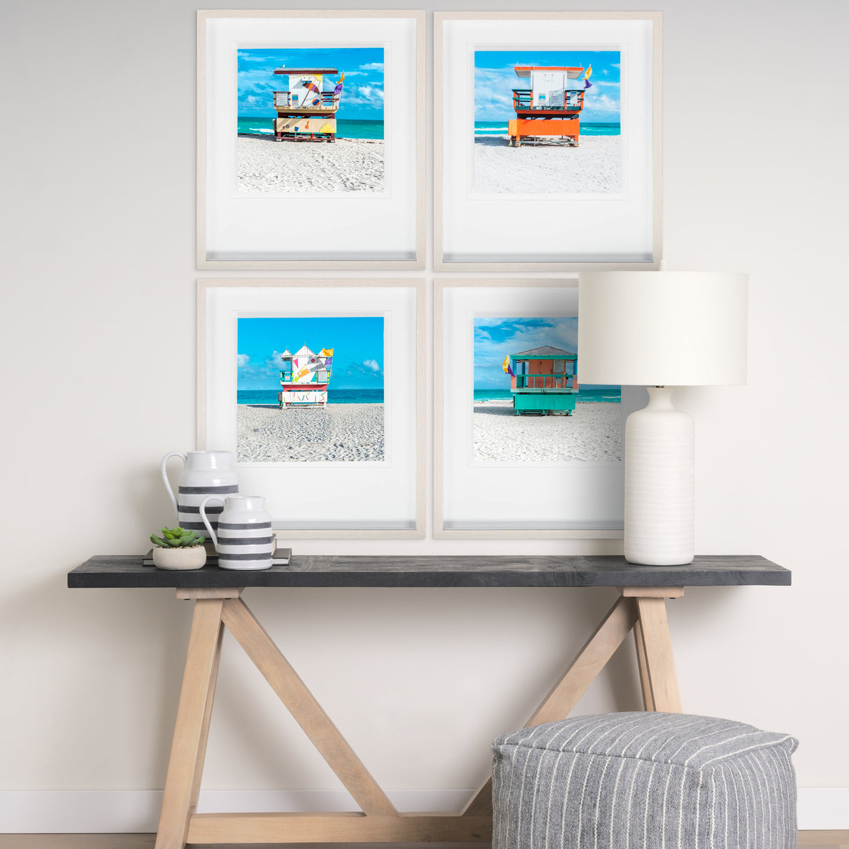 Miami Beach I by Richard Silver a Framed Photo Art Print Matted under Glass from Mercana - Luna Furniture
