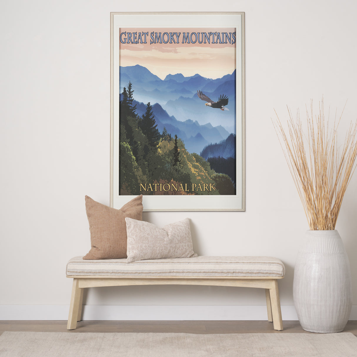 National Park Great Smoky Mountains by Mercana Studio a Framed Art Print Matted under Glass from Mercana - Luna Furniture