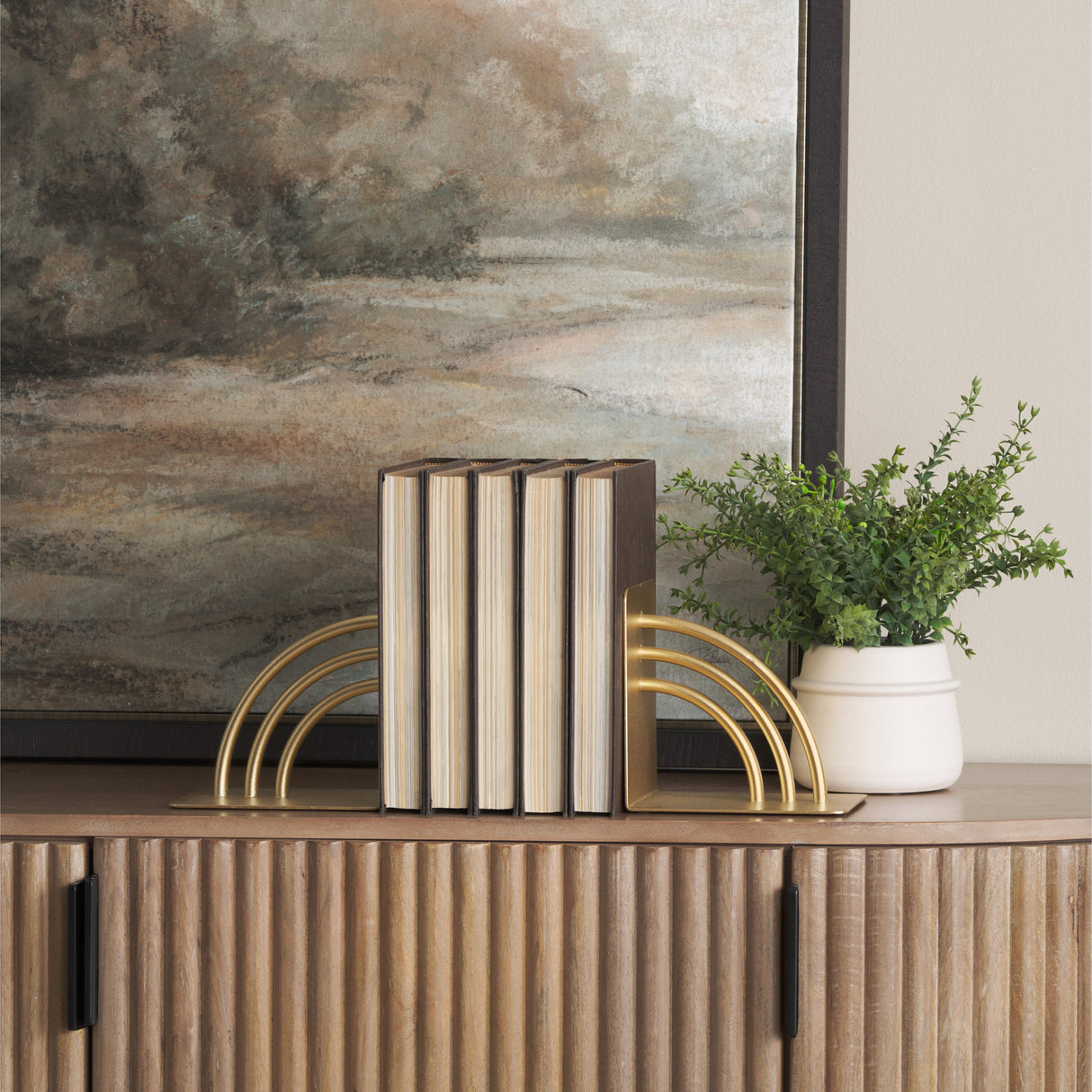Hope Gold Metal Bookends from Mercana - Luna Furniture