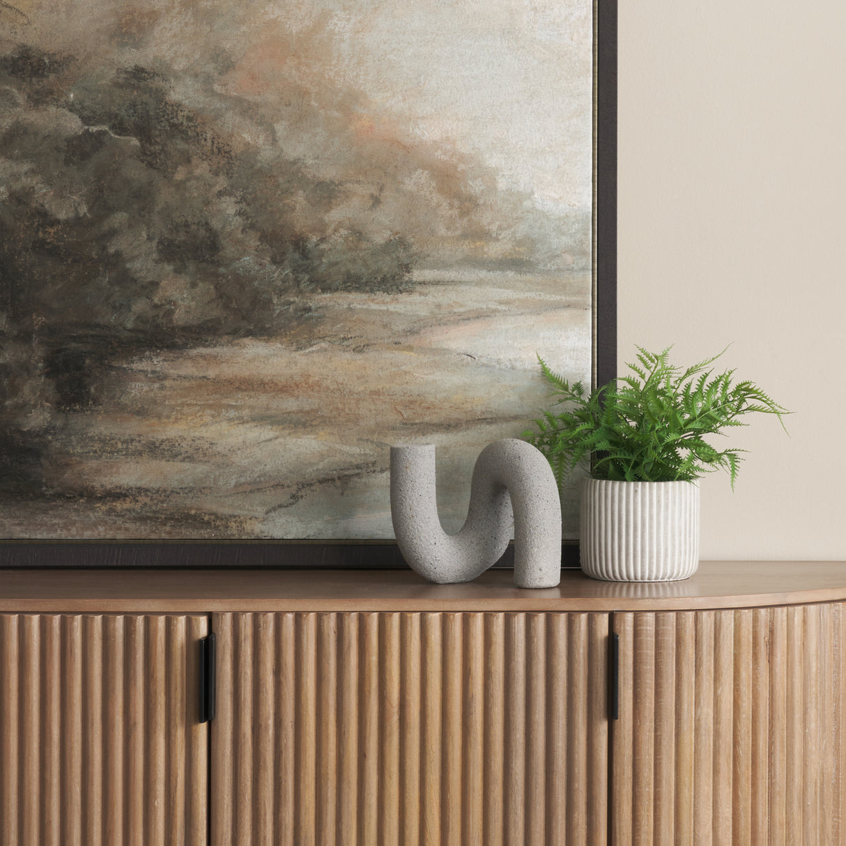 Kailas Resin Textured Concrete Gray Decorative Object from Mercana - Luna Furniture