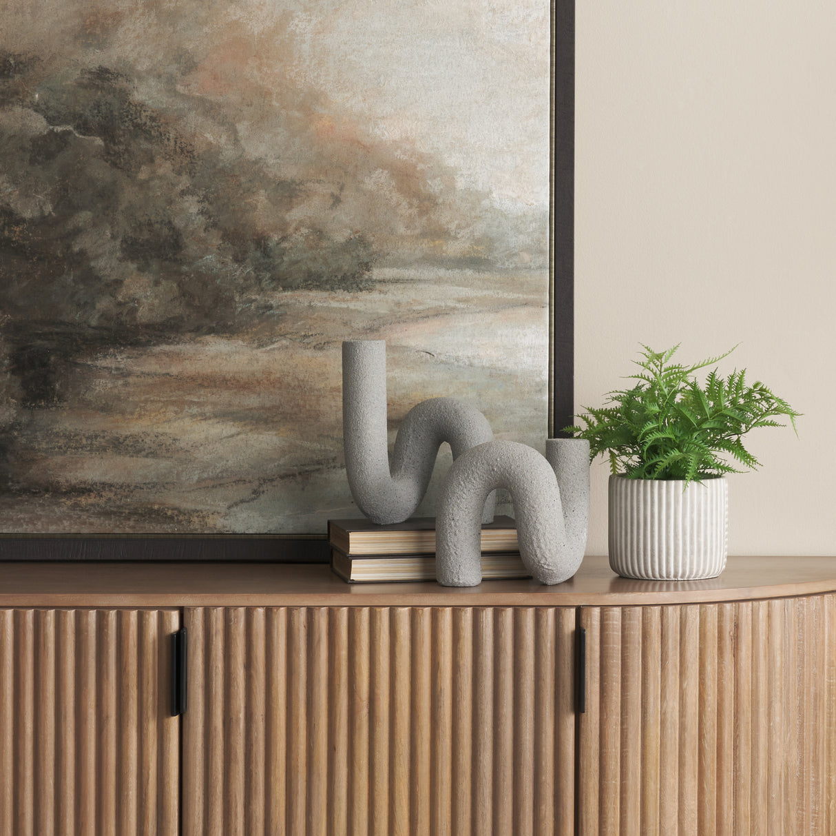Kailas Resin Textured Concrete Gray Decorative Object from Mercana - Luna Furniture