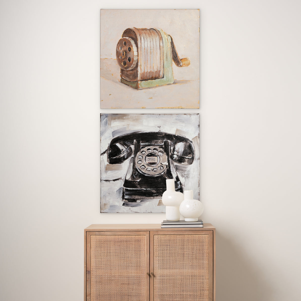 Old School III by Ethan Harper a Hand Embellished Textured Canvas from Mercana - Luna Furniture