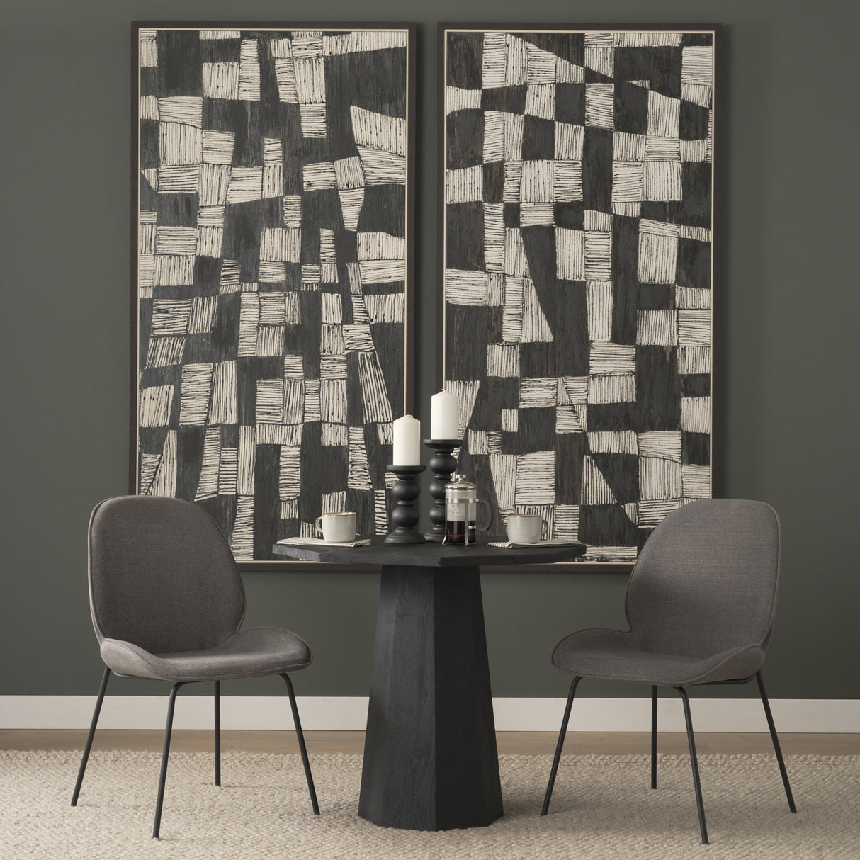 Inala Grey Seat Metal Frame Dining Chair, Set of 2 from Mercana - Luna Furniture