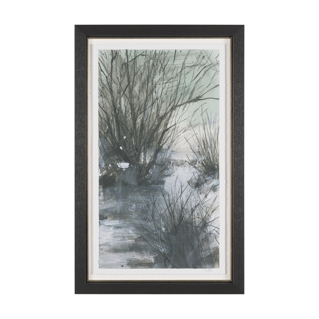 Brook and Willows I by Mercana Studio Hand Embelished Textured Framed Artwork Matted under Glass from Mercana - Luna Furniture