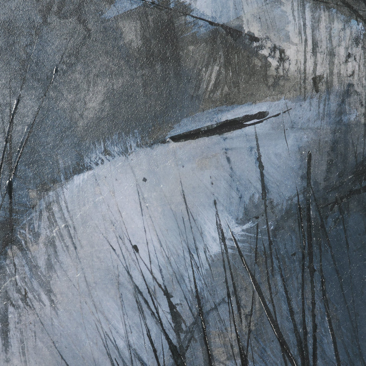 Brook and Willows II by Mercana Studio Hand Embelished Textured Framed Artwork Matted under Glass from Mercana - Luna Furniture