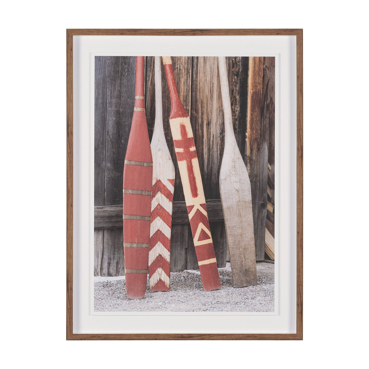 Canoe Paddles by Deborah Revell Hand Embelished Framed Art Print Matted under Glass from Mercana - Luna Furniture