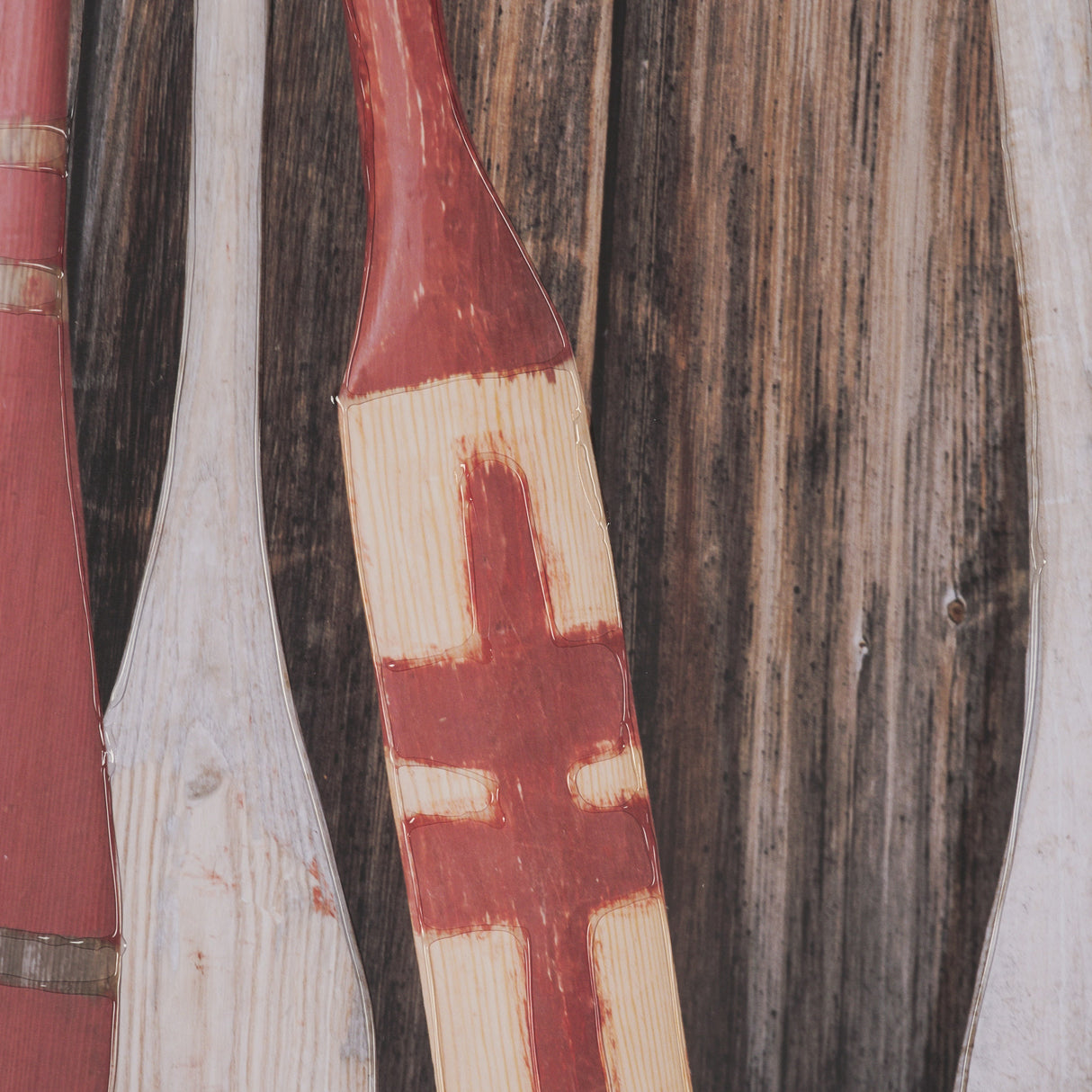 Canoe Paddles by Deborah Revell Hand Embelished Framed Art Print Matted under Glass from Mercana - Luna Furniture
