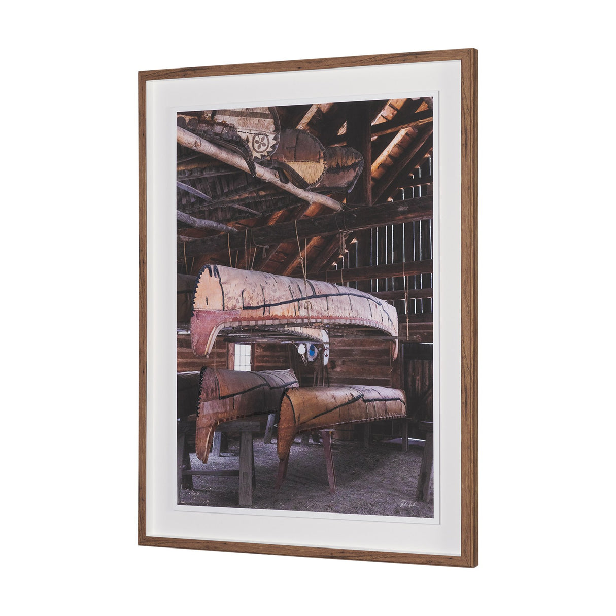 Canoe Barn by Deborah Revell Hand Embelished Framed Art Print Matted under Glass from Mercana - Luna Furniture