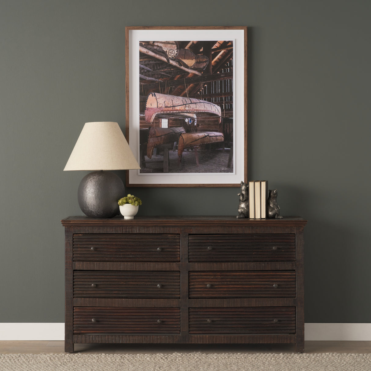 Rhett Reclaimed Wood 6 Drawer Cabinet from Mercana - Luna Furniture