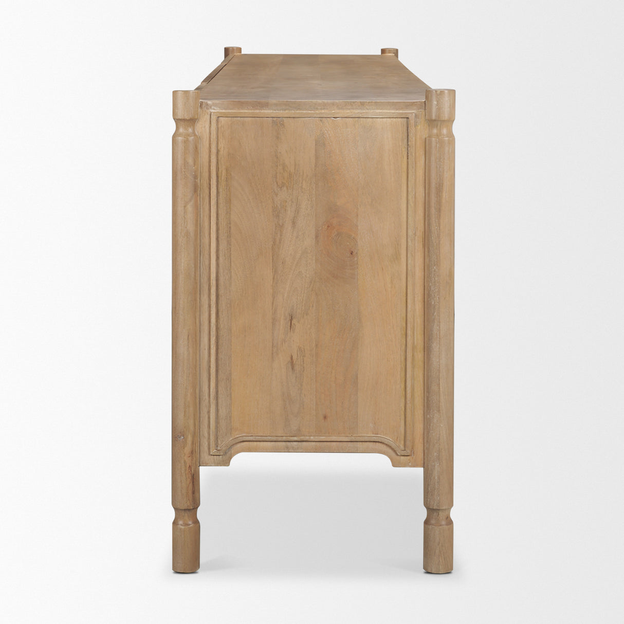 Phil Light Brown Wood 2 Door 3 Drawer Closed Sideboard from Mercana - Luna Furniture