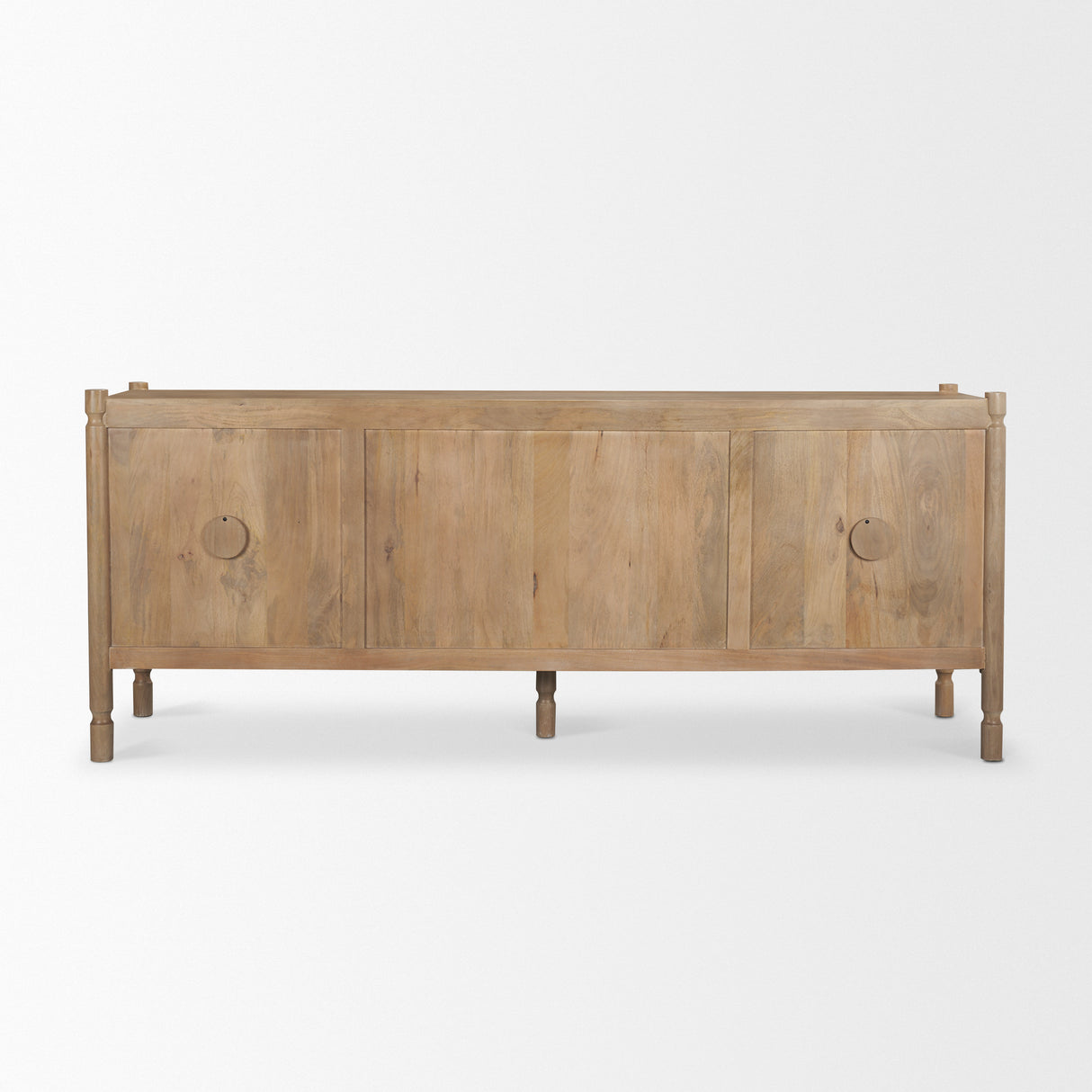 Phil Light Brown Wood 2 Door 3 Drawer Closed Sideboard from Mercana - Luna Furniture