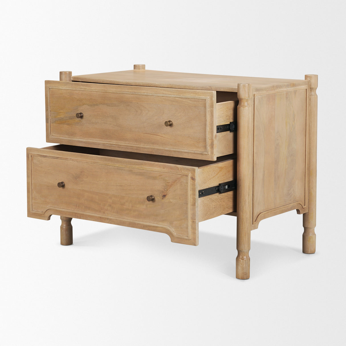 Phil Light Brown Wood 2 Drawer Accent Cabinet from Mercana - Luna Furniture