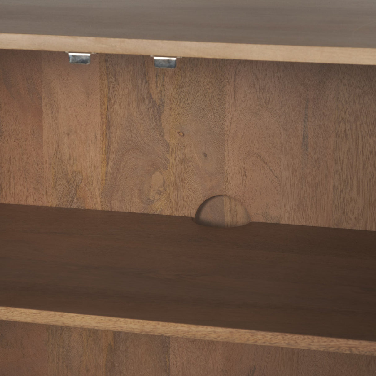 Phil Light Brown Wood 2 Door 3 Shelves Open Shelving Unit from Mercana - Luna Furniture