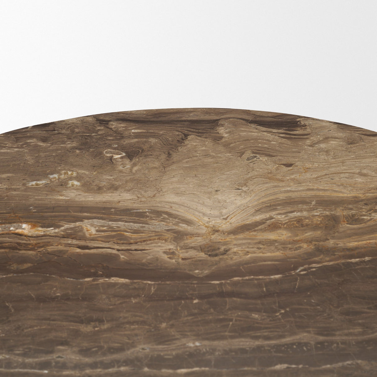 Allyson 32" Round Dark Brown wood w/ Cappuccino Marble Top Bistro Table from Mercana - Luna Furniture