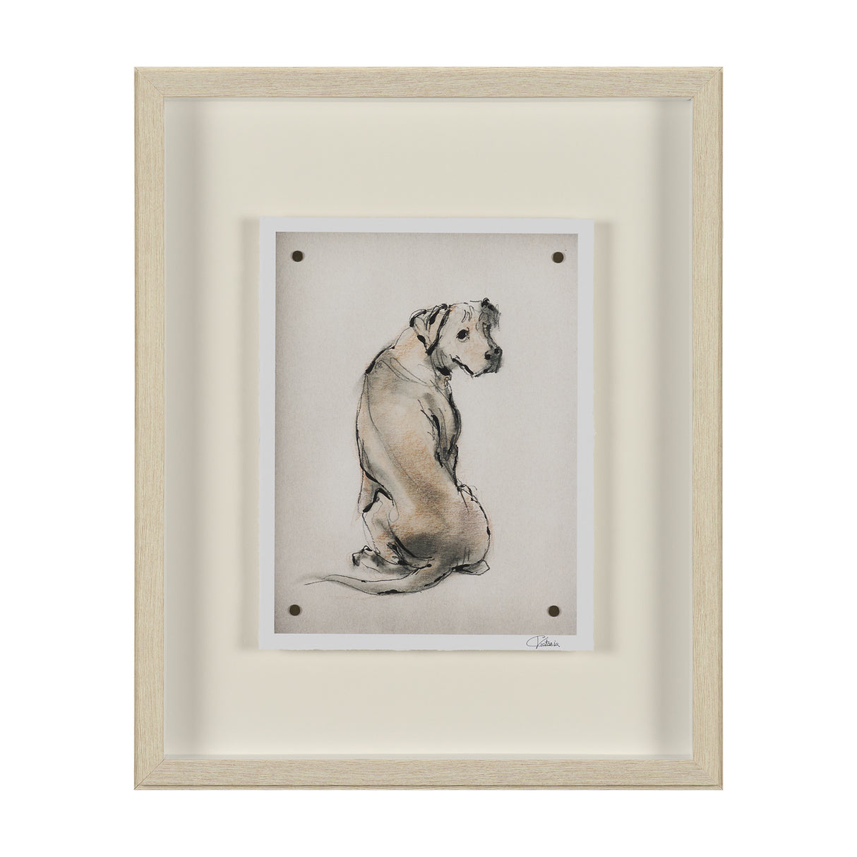 Playful Pup III by Mercana Studio Hand Embelished Framed Artwork Matted under Glass from Mercana - Luna Furniture
