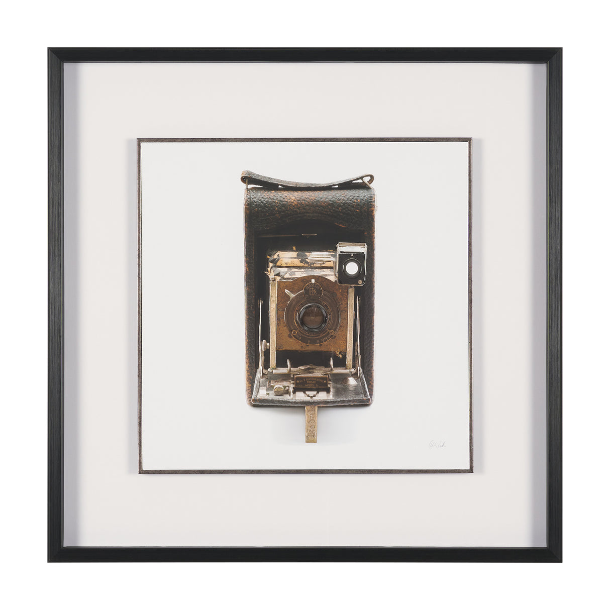 Vintage Camera by Deborah Revell Hand Embelished Framed Art Print Matted under Glass from Mercana - Luna Furniture
