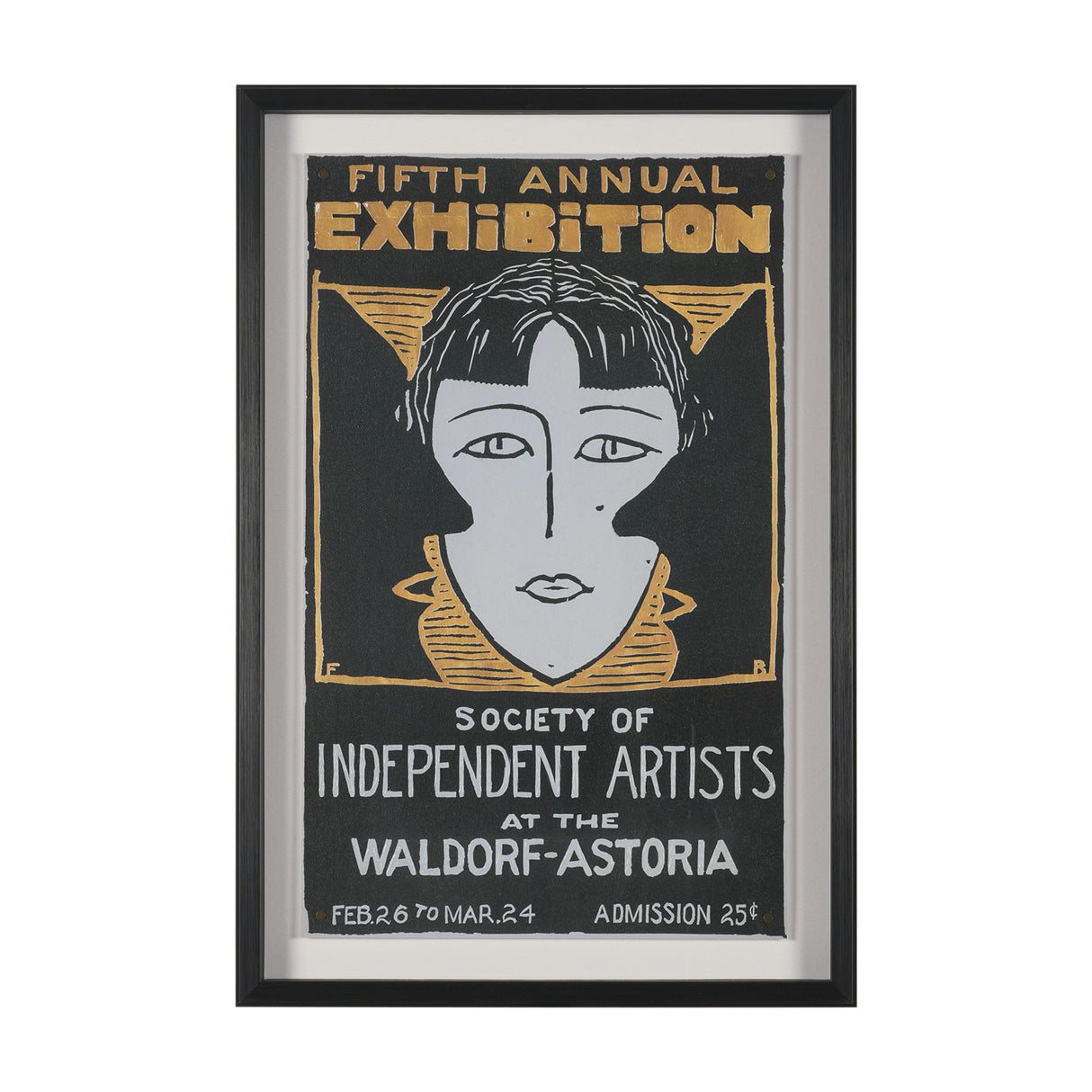Ephemera Independent by The Vintage Collection Hand Embelished Text Frame Artwork Matted under Glass from Mercana - Luna Furniture