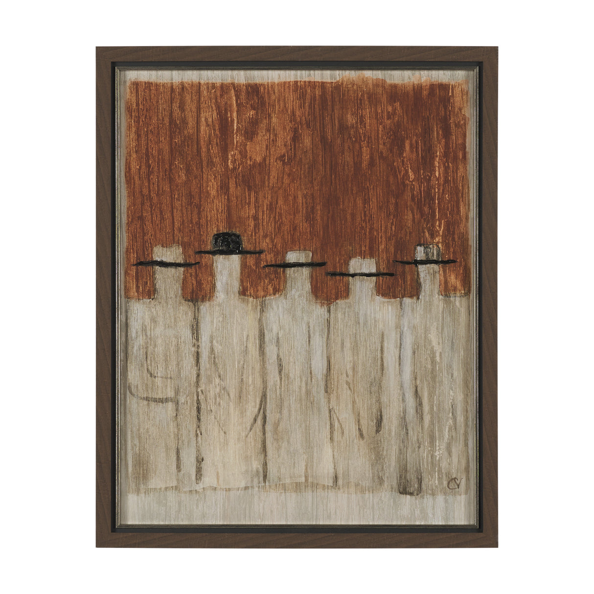 Side by Side by Mercana Studio Hand Embelished Framed Artwork Matted under Glass from Mercana - Luna Furniture