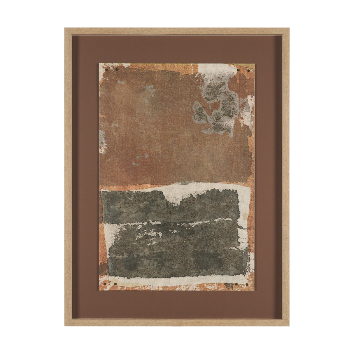 Textural Echo - Rust by Kristine Hegre Hand Embelished Textured Framed Artwork Matted under Glass from Mercana - Luna Furniture