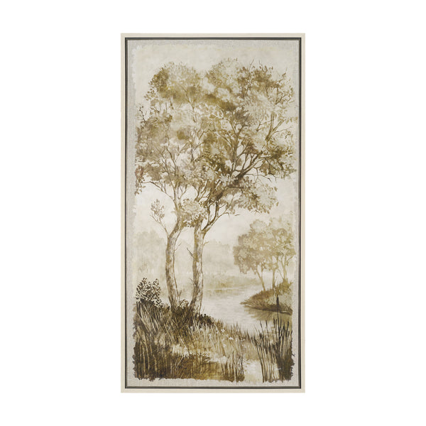 Timeless Vista IV by Mercana Studio Hand-Embellished Textured Framed Canvas Artwork