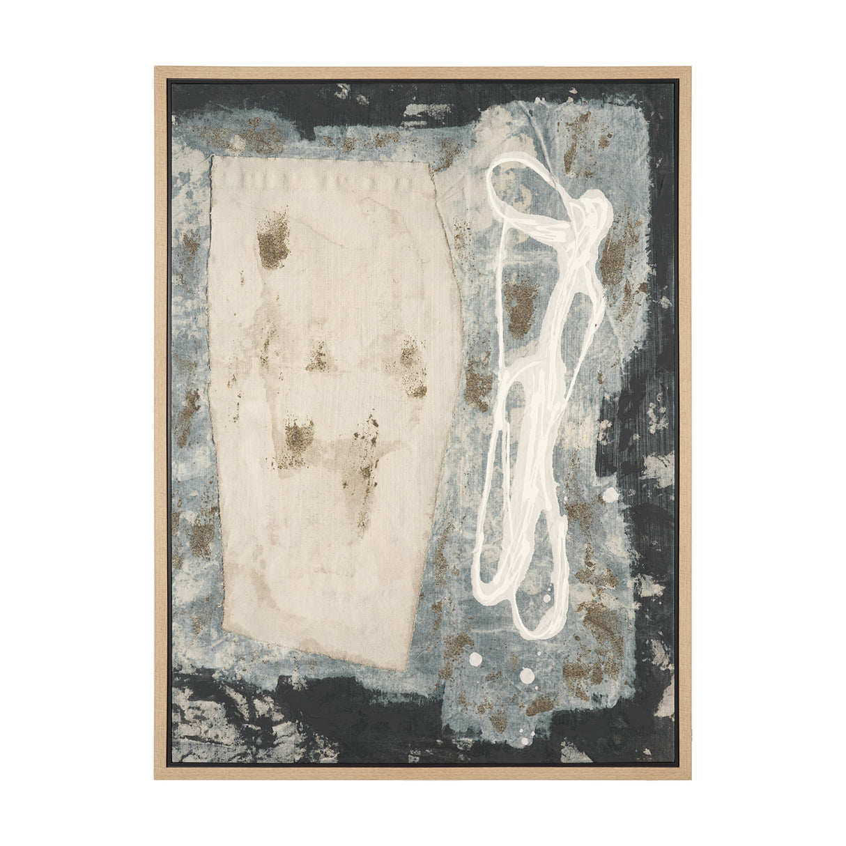 Textural Echo - Erosion by Kristine Hegre Hand-Embellished Textured Framed Canvas Artwork from Mercana - Luna Furniture