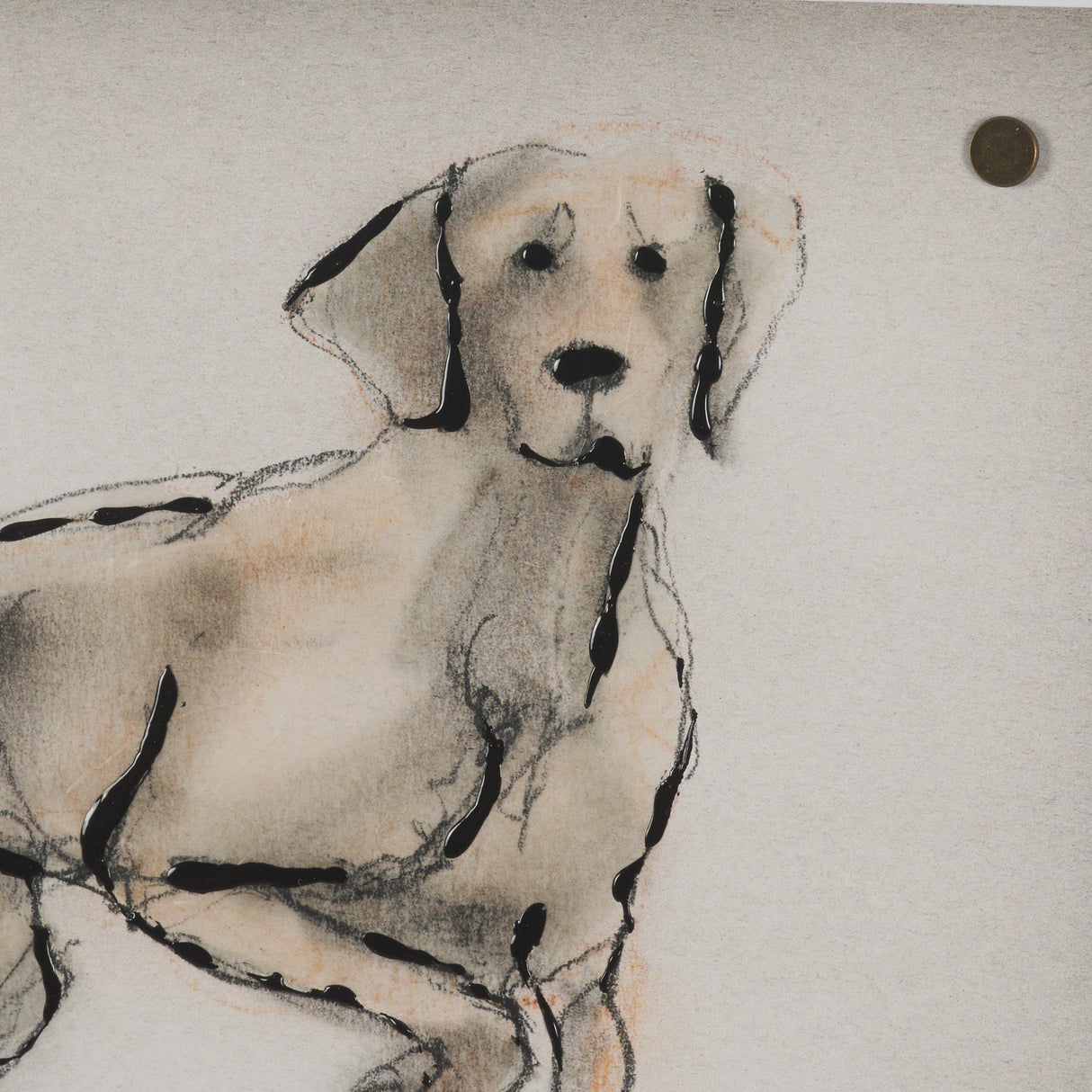 Playful Pup V by Mercana Studio Hand Embelished Framed Artwork Matted under Glass from Mercana - Luna Furniture