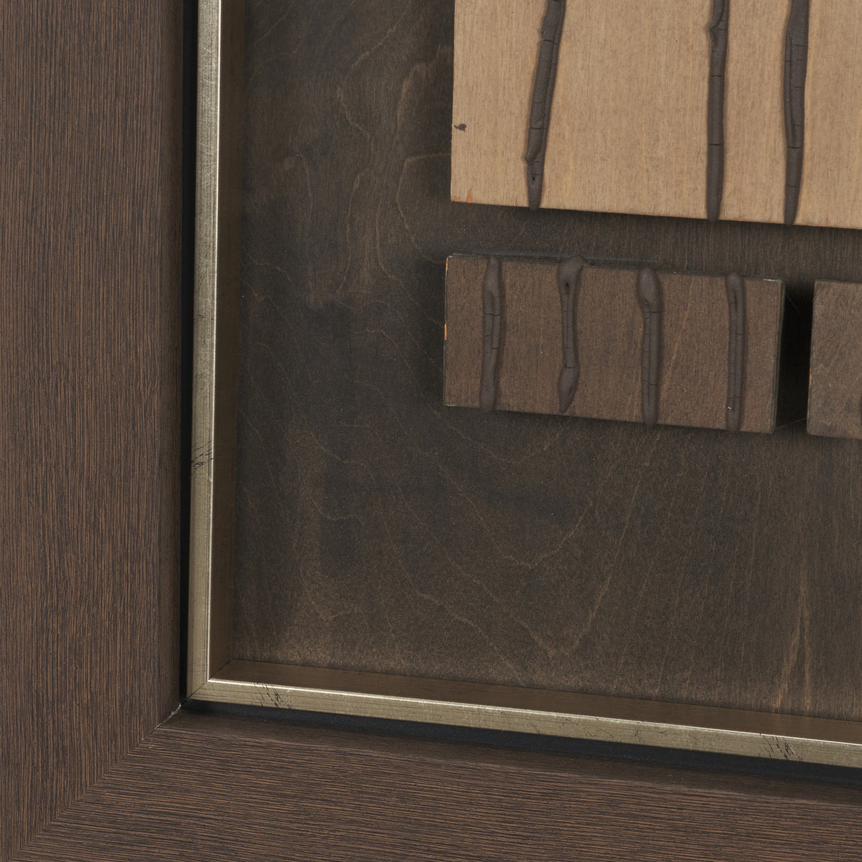 Timber Mosaic III by Mercana Studio Handmade Original Framed Artwork Matted from Mercana - Luna Furniture