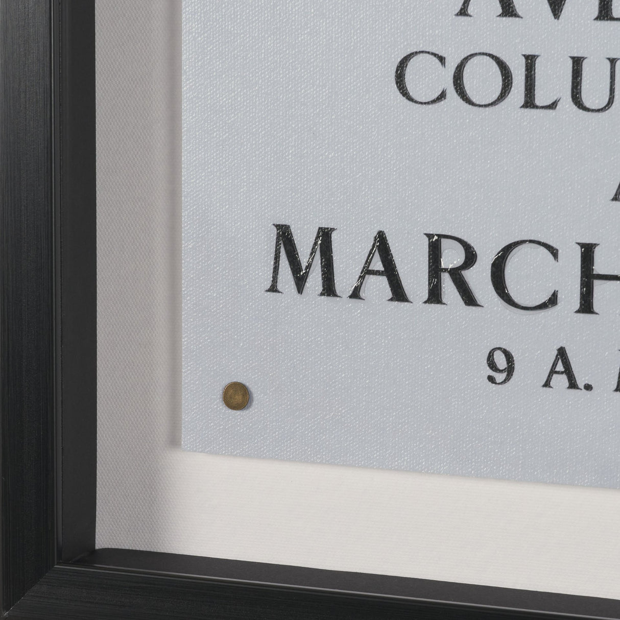 Ephemera Sculpture by The Vintage Collection Hand Embelished Text Framed Artwork Matted under Glass from Mercana - Luna Furniture