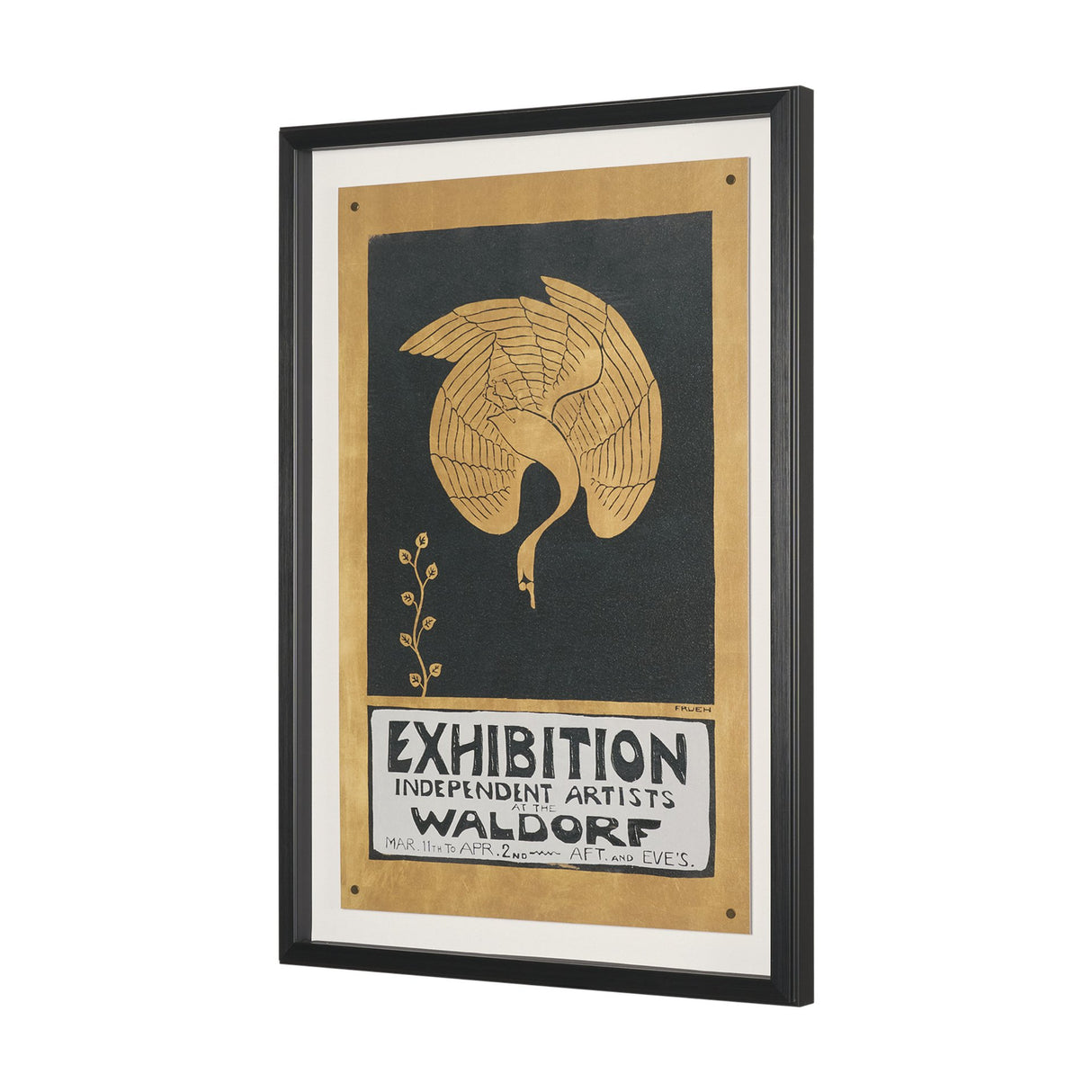 Ephemera Exhibition by The Vintage Collection Hand Embelished Text Framed Artwork Matted under Glass from Mercana - Luna Furniture