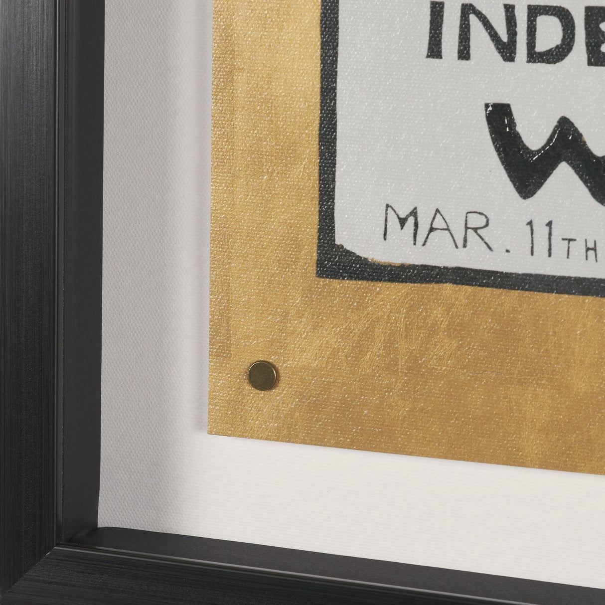 Ephemera Exhibition by The Vintage Collection Hand Embelished Text Framed Artwork Matted under Glass from Mercana - Luna Furniture