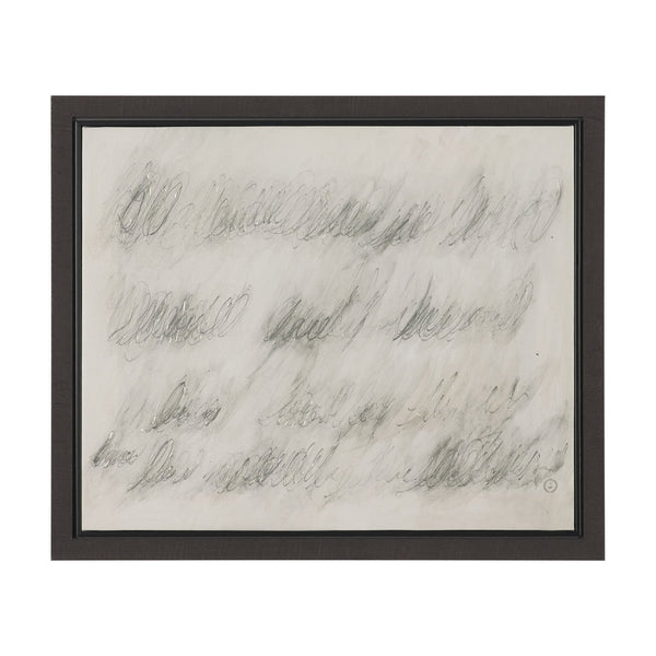 Message I by Mercana Studio Hand-Embellished Textured Framed Canvas Artwork