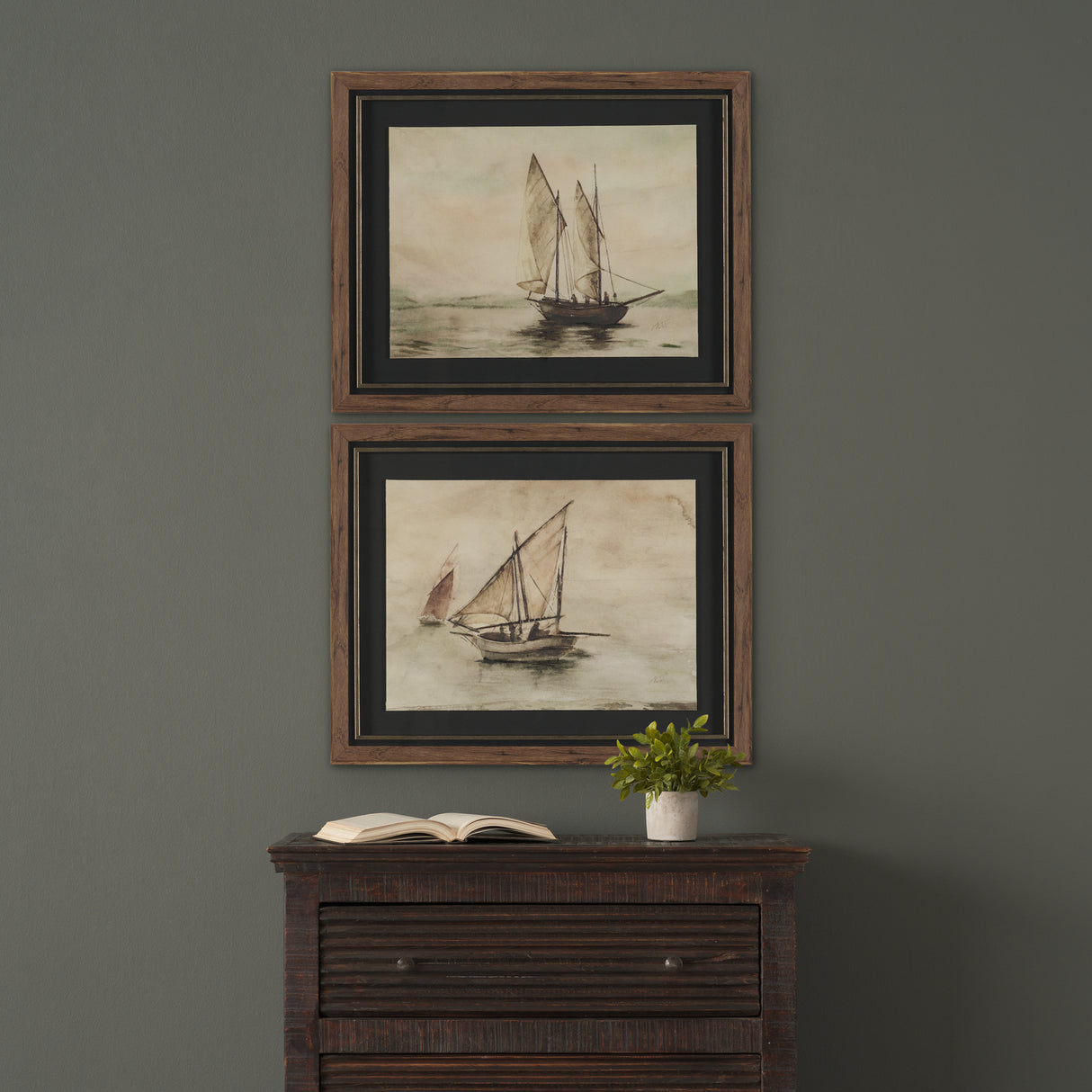 Timeless Voyage (Set of 2) by Mercana Studio Hand Embelished Framed Artwork Matted under Glass from Mercana - Luna Furniture