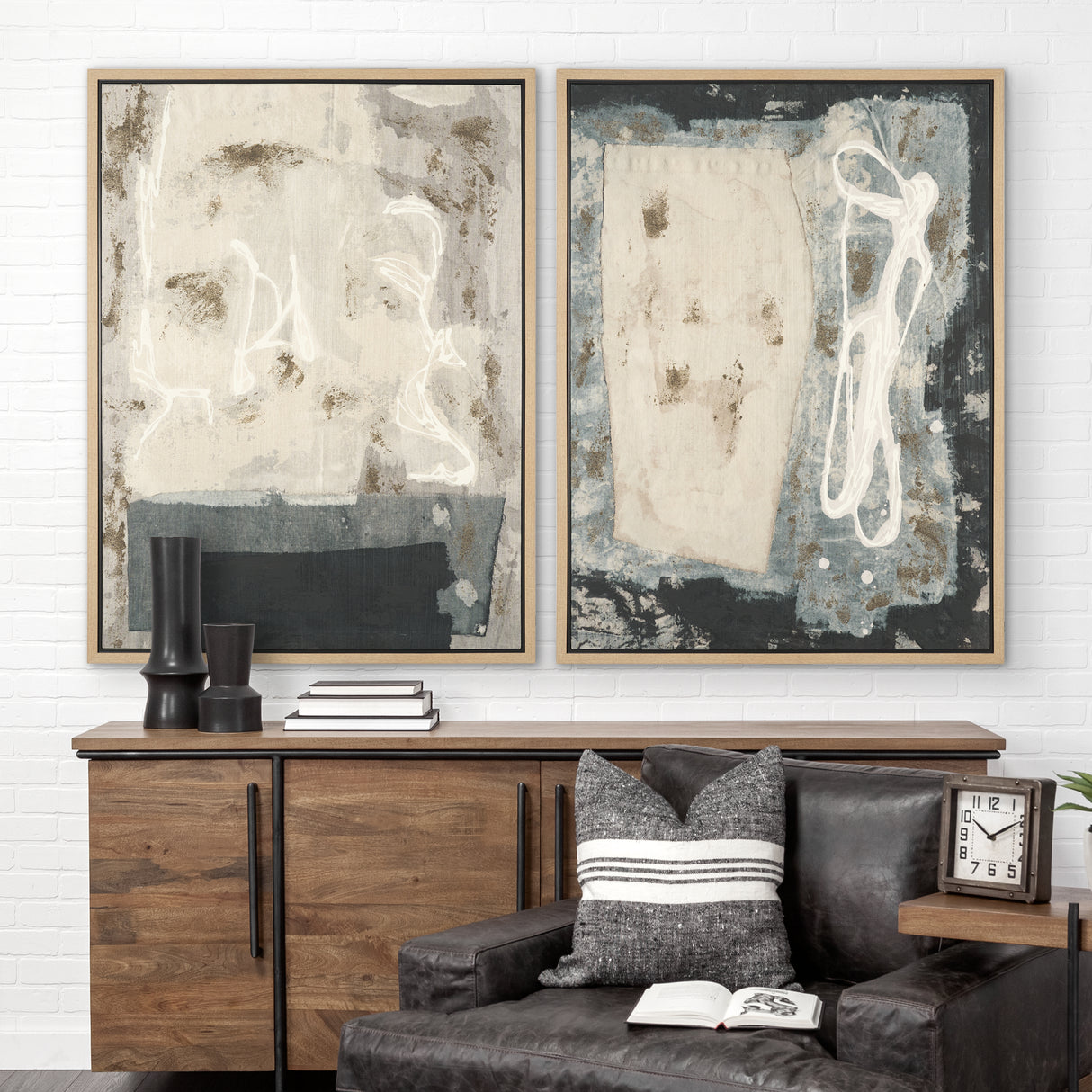 Textural Echo - Erosion by Kristine Hegre Hand-Embellished Textured Framed Canvas Artwork from Mercana - Luna Furniture