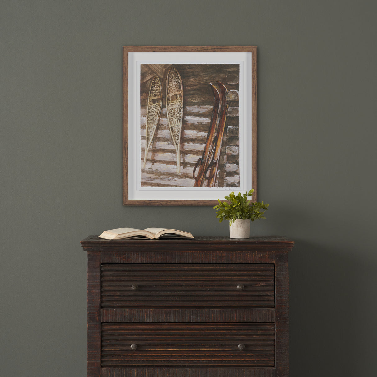 At The Cabin IV by Mercana Studio Hand Embelished Framed Artwork Matted under Glass from Mercana - Luna Furniture