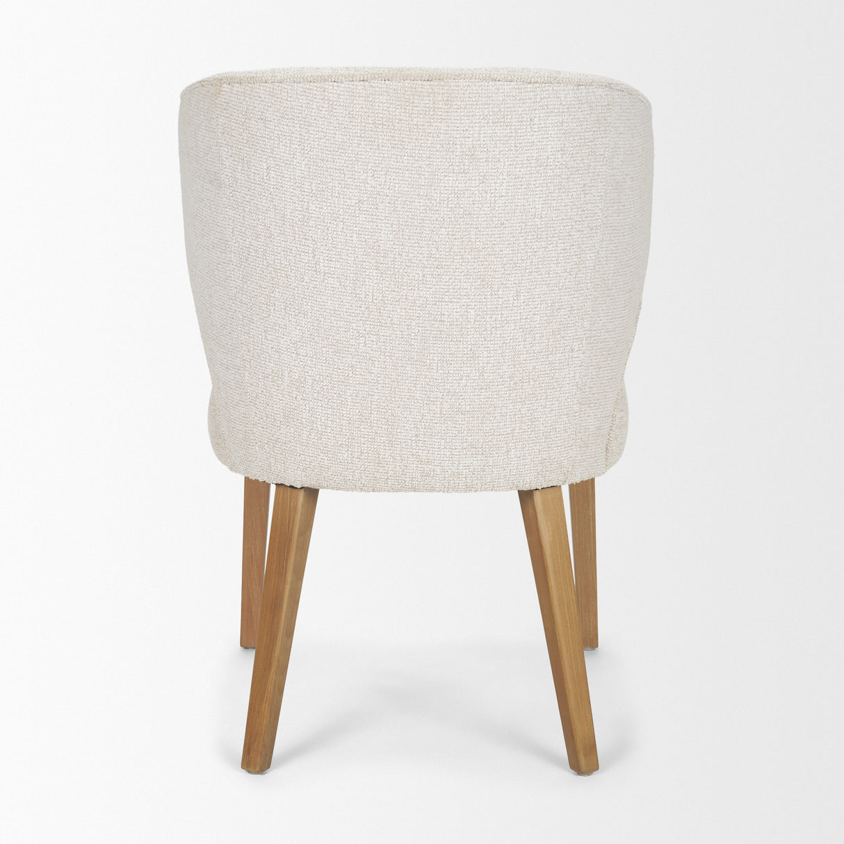 Niles 22.5L x 24.5W x 32H Cream Fabric Seat W/ Med Brown Wooden Legs Wingback Dining Chair (G520-4A) from Mercana - Luna Furniture