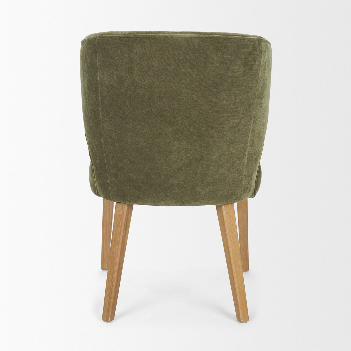 Niles 22.5L x 24.5W x 32H Moss Olive Fabric Seat W/ Mid Brown Wooden Legs Wingback Dining Chair from Mercana - Luna Furniture